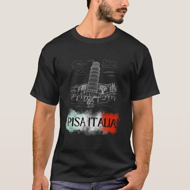T-shirt Pisa Italia Drapeau Italien Vacances Italie Souven (Devant)