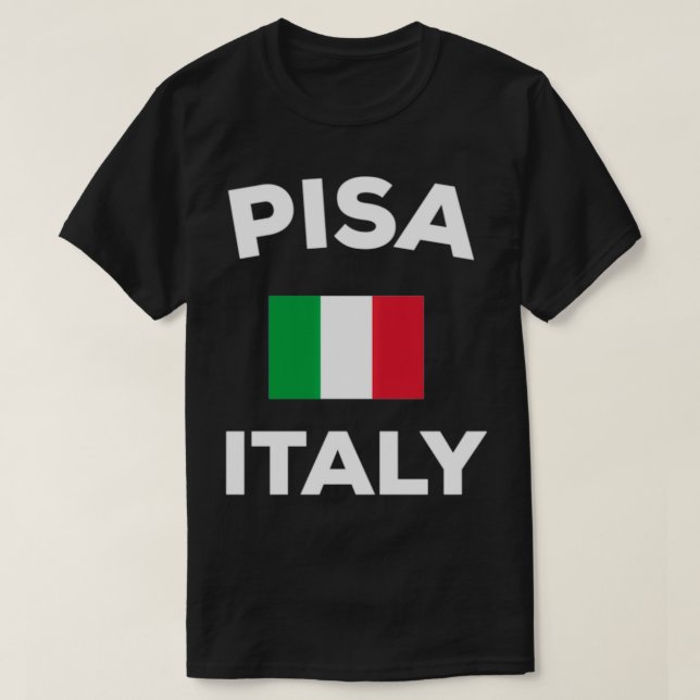 T-shirt Pisa Italy Italian Flag City  (Design devant)