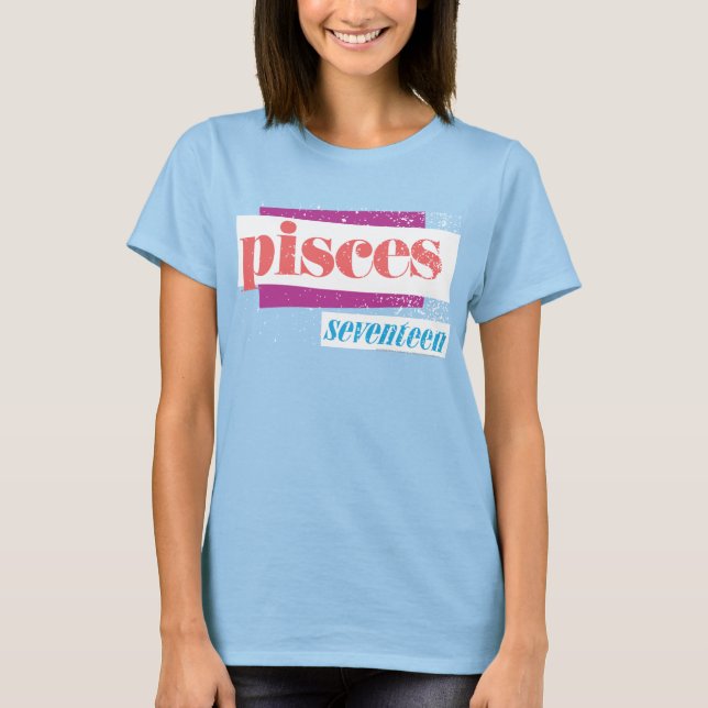 T-shirt Pisces Pink (Devant)