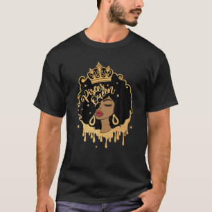 T-shirt Pisces Queen Afro Queen Afro-Américains