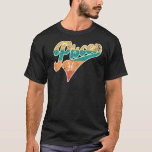 T-shirt Pisces Retro Astrologie Zodiaque Horoscope Pisces 