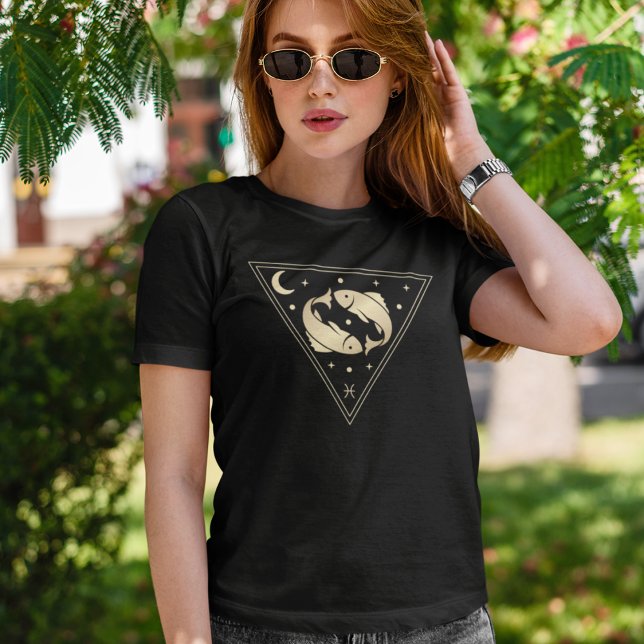 T-shirt Pisces signe Zodiac eau élément en or (Créateur téléchargé)