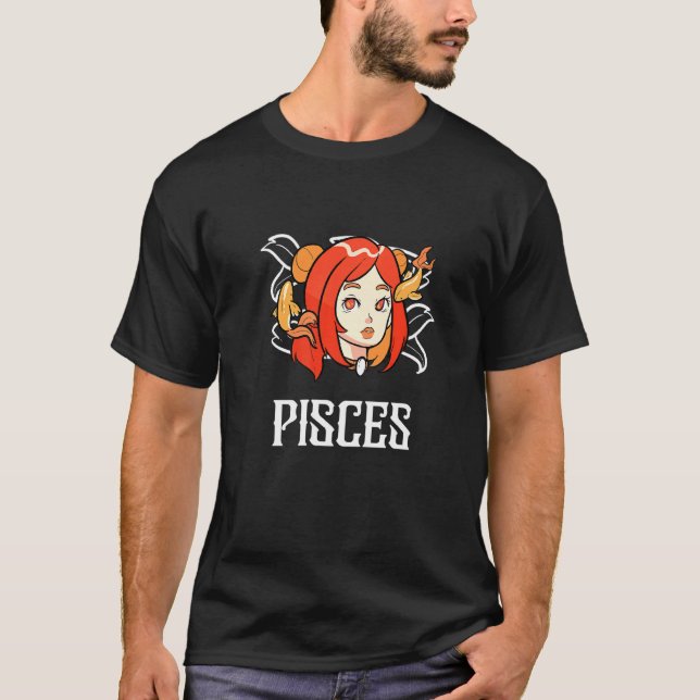 T-shirt Pisces Tarot Symbole Zodiaque Pastel Goth Horoscop (Devant)