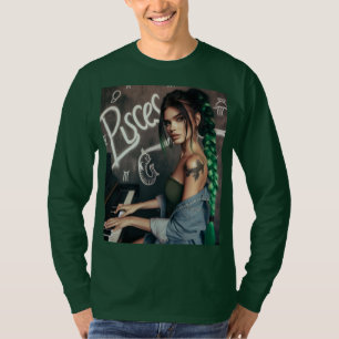 T-shirt Pisces Zodiac Musicien Piano