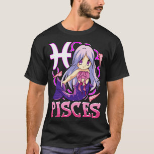 T-shirt PiscesKawaii Février Mars Anniversaire Zodiac