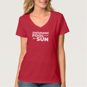 T-shirt Piscine à l'intérieur du titre Soleil 