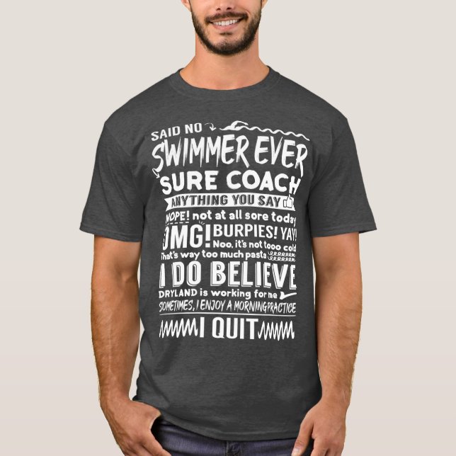 T-shirt Piscine competitive Quotes Swimmer Beach Lover (Devant)