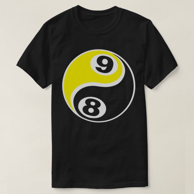 T-shirt Piscine de billard 8 boule 9 boule crâne (Design devant)