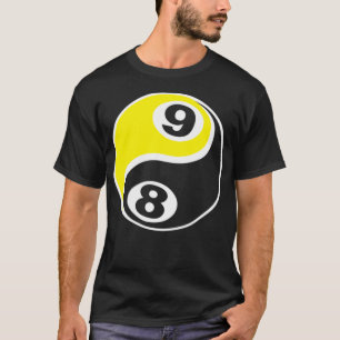 T-shirt Piscine de billard 8 boule 9 boule crâne