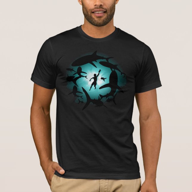 T-shirt Piscine de requin (Devant)