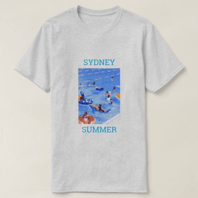 T-shirt Piscine d'été de Sydney Voyage Australie (Design devant)