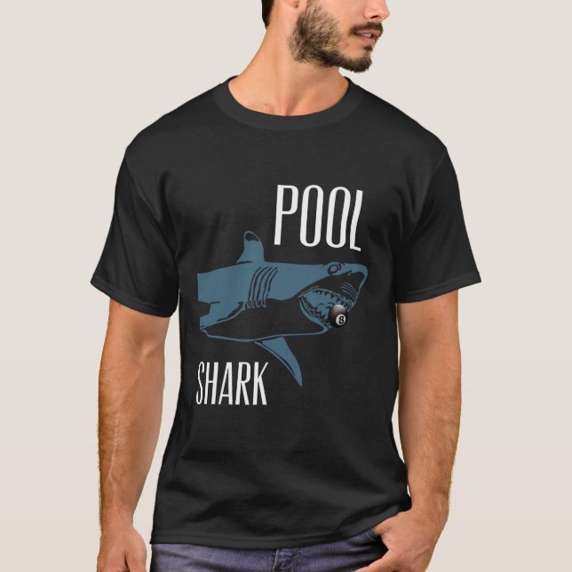 T-shirt Piscine exclusive Billard de requin Hustler T Shir (Devant)