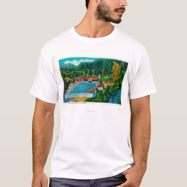 T-shirt Piscine gigantesque au solénoïde Duc Hot Springs (Devant)