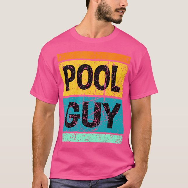 T-shirt Piscine Guy Funny Piscine (Devant)