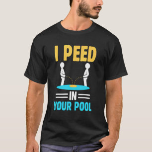 T-shirt Piscine Peeing Crew Plaisanterie Piscine Sanit