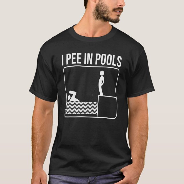 T-shirt Piscine Pour Hommes Femmes Piscine Sport (Devant)
