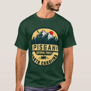 T-shirt Pisgah National Forest NC Retro Sunset Souvenirs