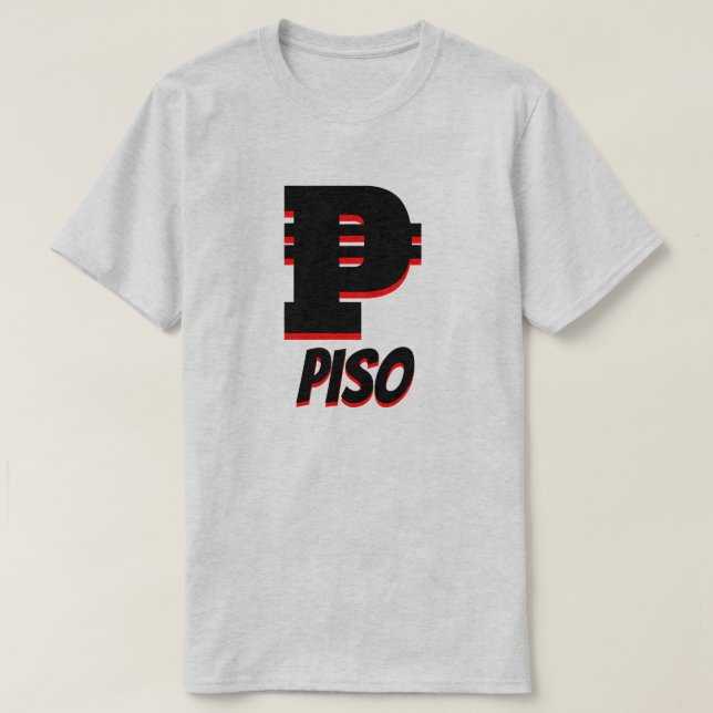 T-shirt ₱ Piso philippin, gris (Design devant)