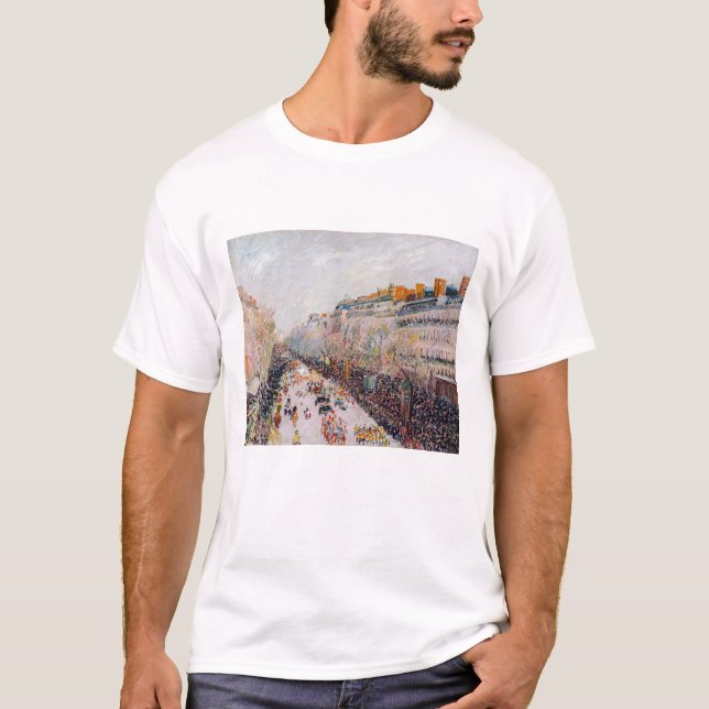 T-shirt Pissarro - Montmartre, Mardi Gras sur le boulevard (Devant)