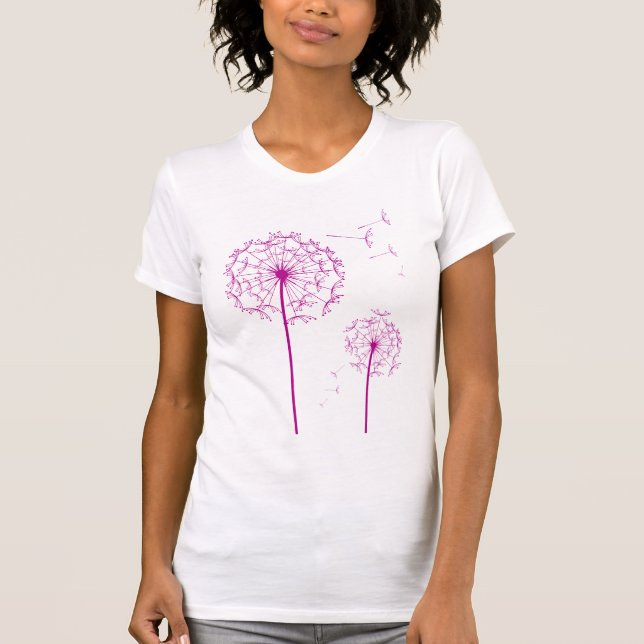T-shirt pissenlit rose (Devant)
