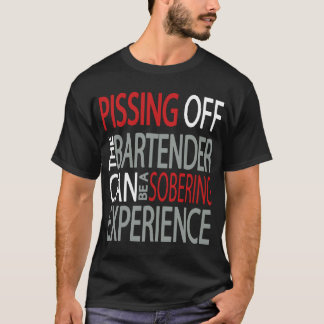T-shirt Pisser outre du t adulte drôle de barman de barman
