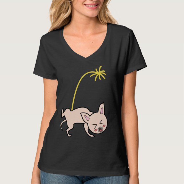 T-shirt Pissing Chihuahua (Devant)