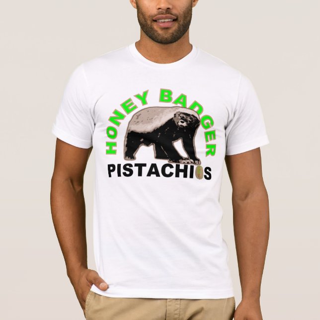 T-shirt pistaches de blaireau (Devant)