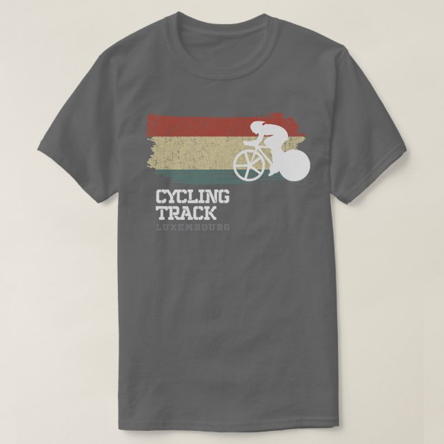 T-shirt Piste à vélo Luxembourg Road Bike Racing Speed Cy (Design devant)
