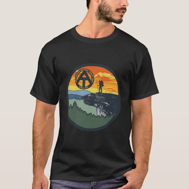 T-shirt Piste Appalachian Hiker Mcafee'S Knob (Devant)