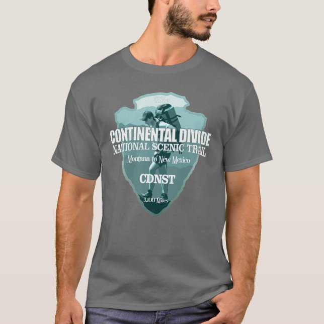 T-shirt Piste continentale de partage (pointe de flèche T) (Devant)