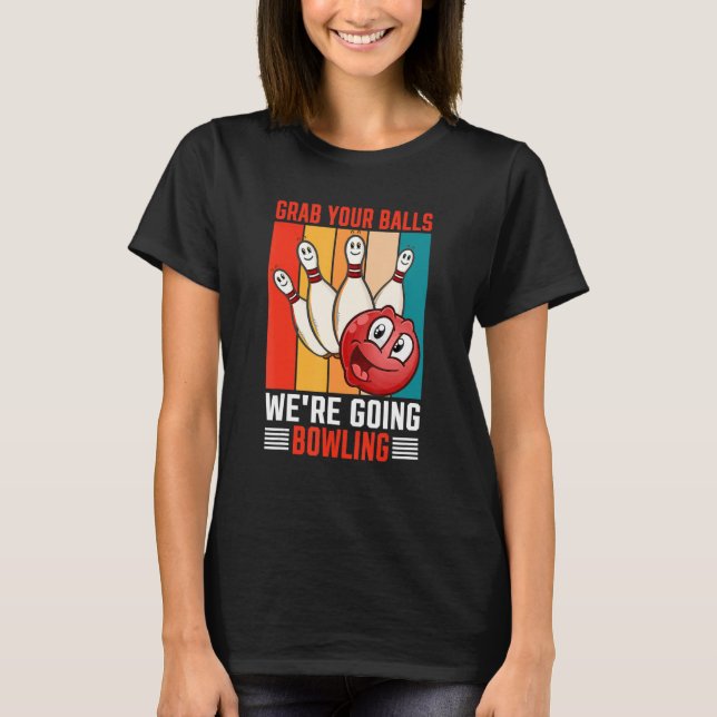 T-shirt piste de bowling dire (Devant)