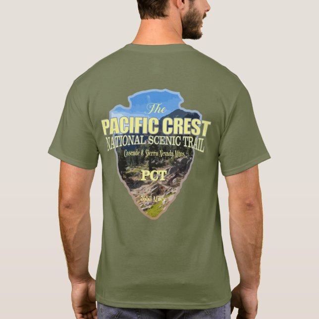 T-shirt Piste de la crête du Pacifique (pointe de flèche) (Dos)
