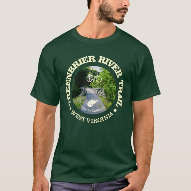 T-shirt Piste de la rivière Greenbrier (cyclisme c) (Devant)