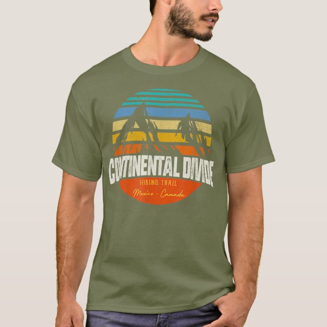 T-shirt Piste de Randonnée vintage Continental Divide (Devant)