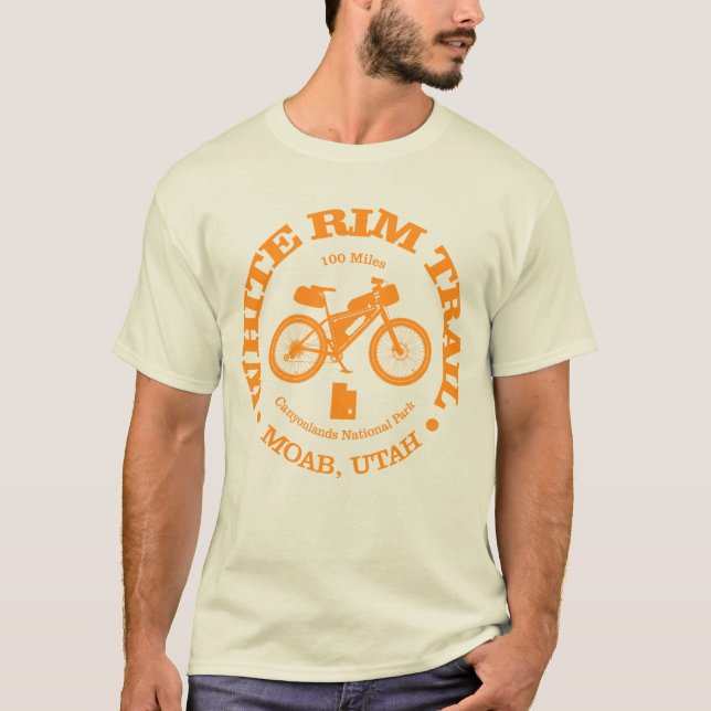 T-shirt Piste de rebord blanc (cyclisme) (Devant)