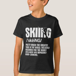 T-shirt Piste de ski alpin Ski de descente Ski de ski Spor
