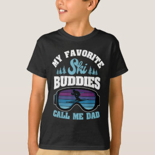 T-shirt Piste de ski alpin Ski papa Skier Snowboarder Fath
