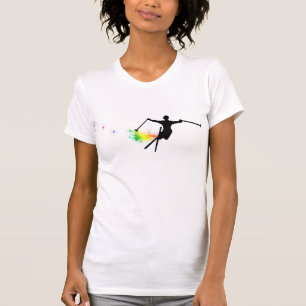 T-shirt piste de ski poudreuse