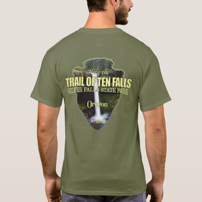 T-shirt Piste des Dix Chutes (flèche) (Dos)