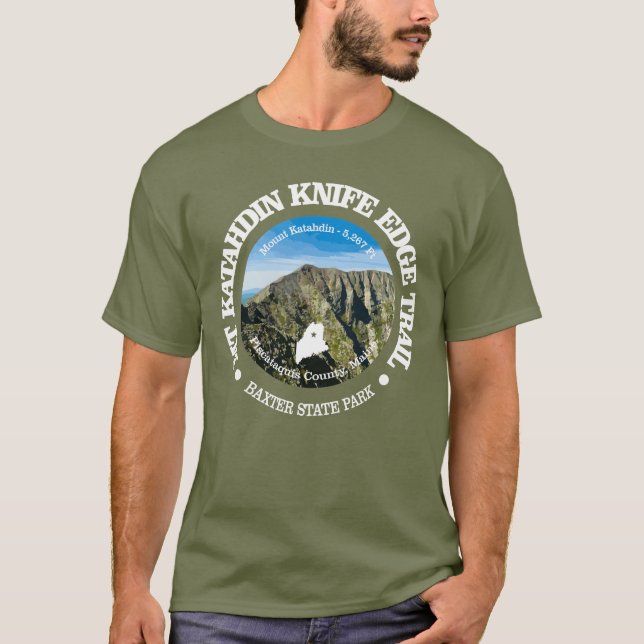 T-shirt Piste du couteau (Katahdin) (Devant)