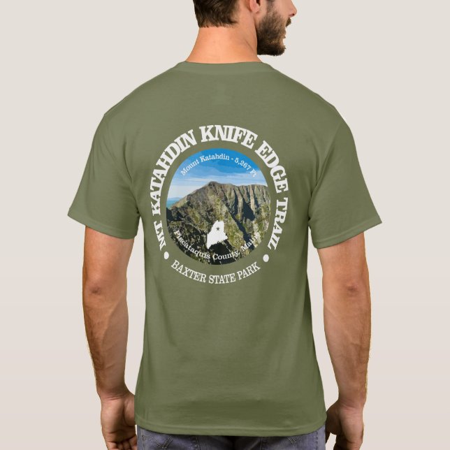 T-shirt Piste du couteau (Katahdin) (Dos)