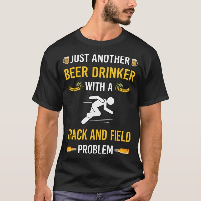 T-shirt Piste Et Terrain De Boisson De Bière (Devant)
