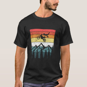 T-shirt piste motocross course vintage coucher de soleil