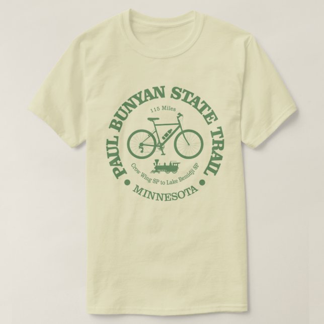 T-shirt Piste Paul Bunyan (cyclisme) (Design devant)