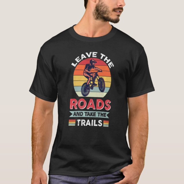 T-shirt Pistes Cyclables Mtb Mountain Vélo Bmx (Devant)