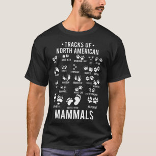 T-shirt Pistes d'animaux sauvages de mammifères nord-améri