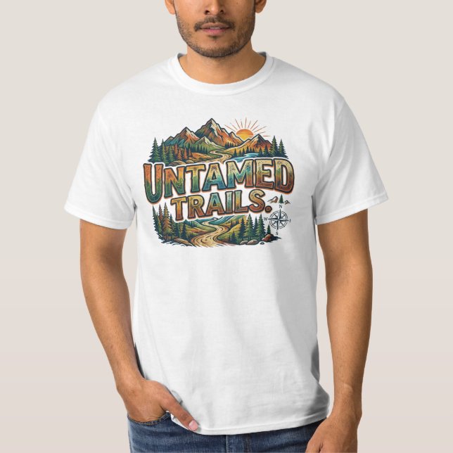 T-shirt Pistes Indomptées – Typographie d'Aventure Multico (Devant)