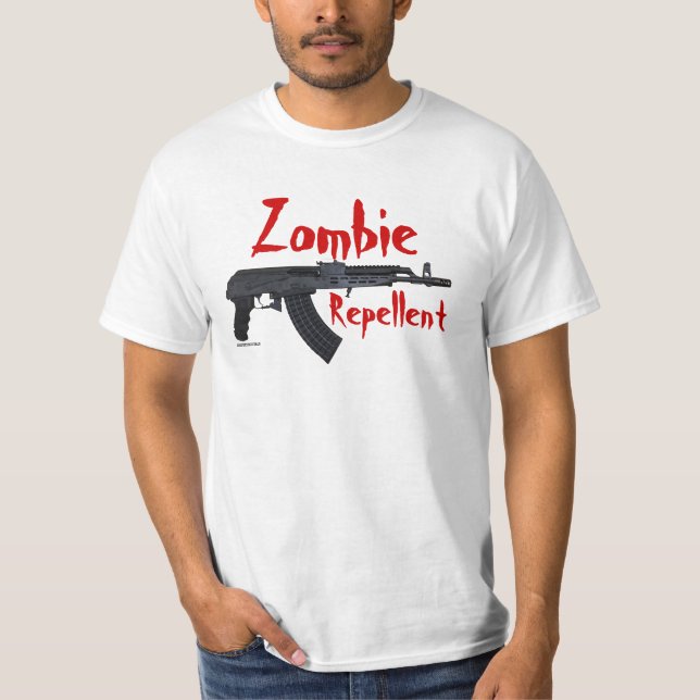 T-shirt Pistolet d'AK - produit répulsif de zombi (Devant)