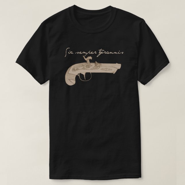 T-shirt Pistolet de Derringer - la mort aux tyrans (Design devant)