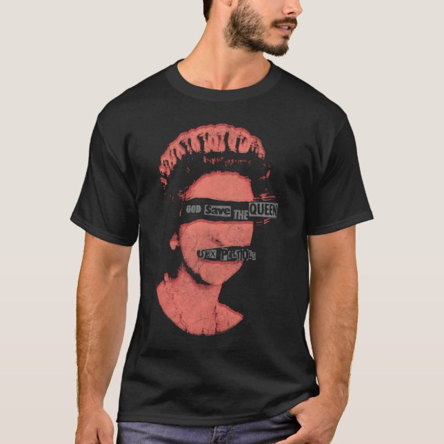 T-shirt Pistols Dieu Officiel Sauvez Le Timbre Rouge De La (Devant)